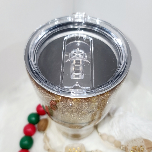 Gold Glitter Sweater Weather Tumbler - Picture 7 of 8